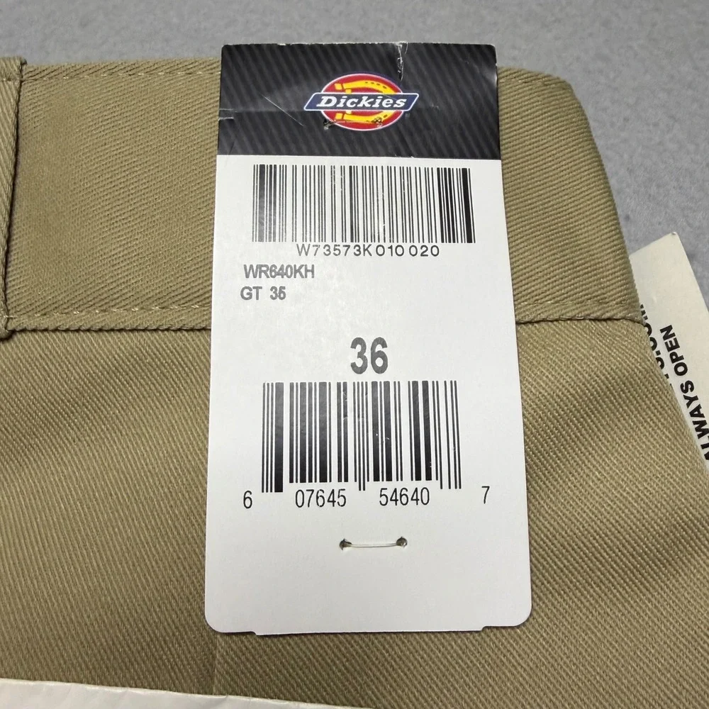 Dickies Work Short Mens 36 Khaki WR640KH 13 Inseam Relaxed Loose Fit NWT
